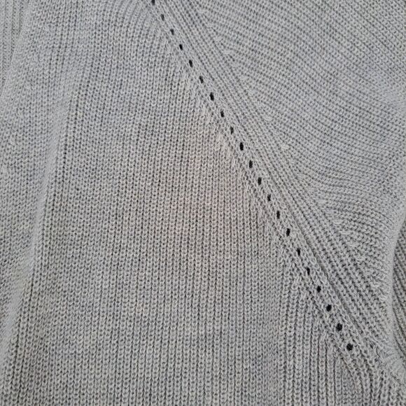 Sundance Longline Open Front Knit Cardigan Pockets Light Grey Women's Size XL - Picture 3 of 5